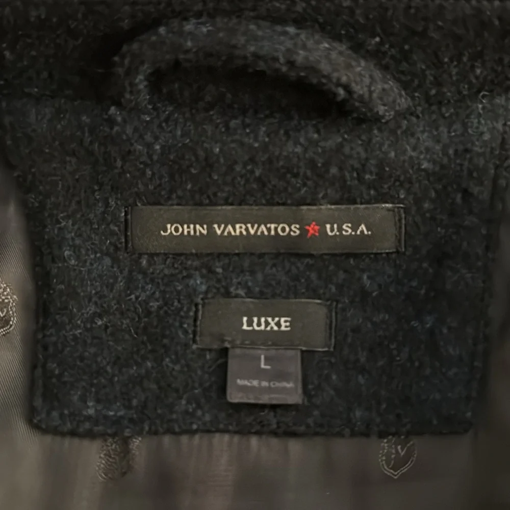 John Varvatos Luxe Wool Blend Pea Coat